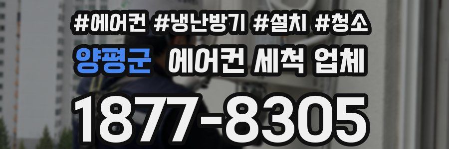 양평군 에어컨 세척 업체