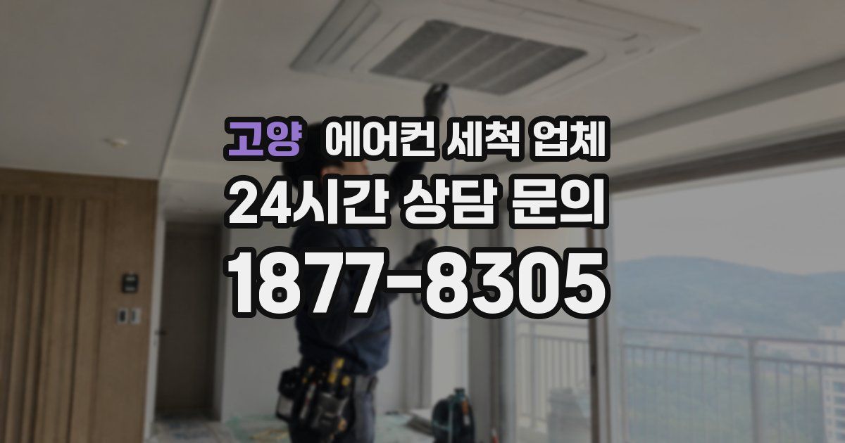 고양 에어컨 세척 업체