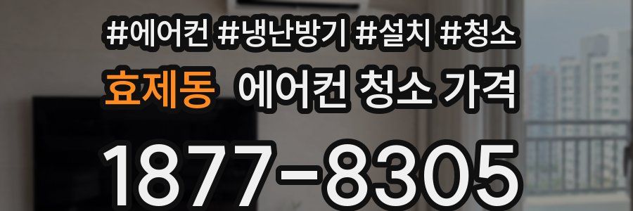 효제동 에어컨 청소 가격