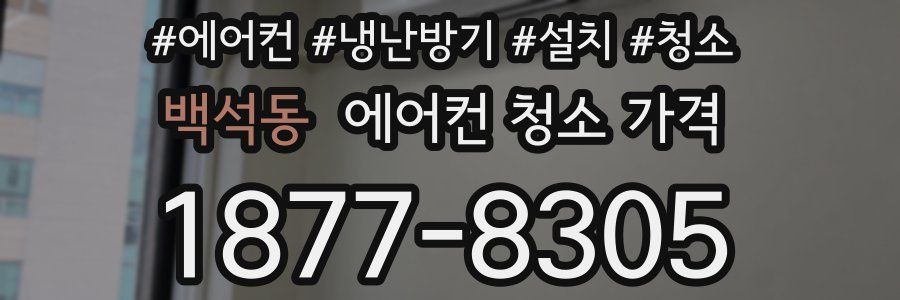 백석동 에어컨 청소 가격