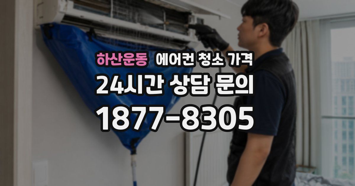 하산운동 에어컨 청소 가격