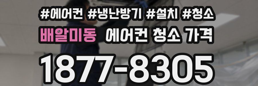 배알미동 에어컨 청소 가격
