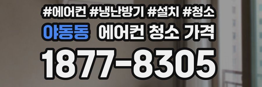 야동동 에어컨 청소 가격