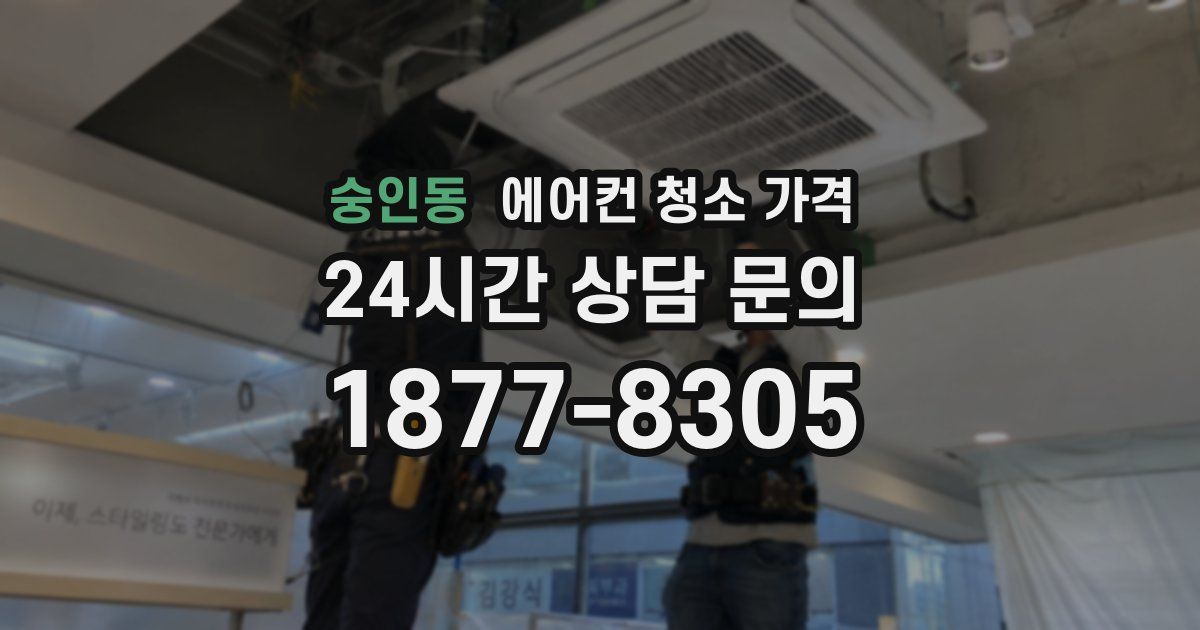 숭인동 에어컨 청소 가격