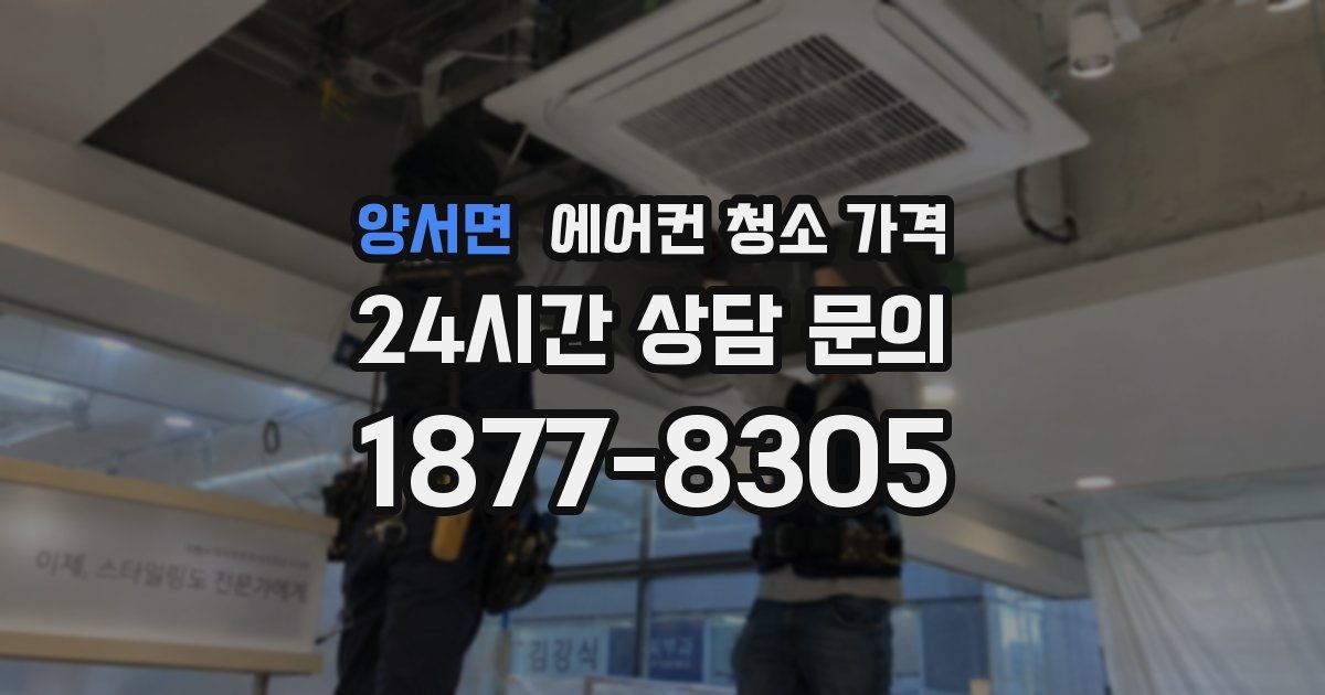 양서면 에어컨 청소 가격