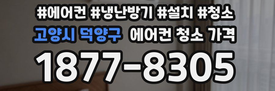 고양시 덕양구 에어컨 청소 가격