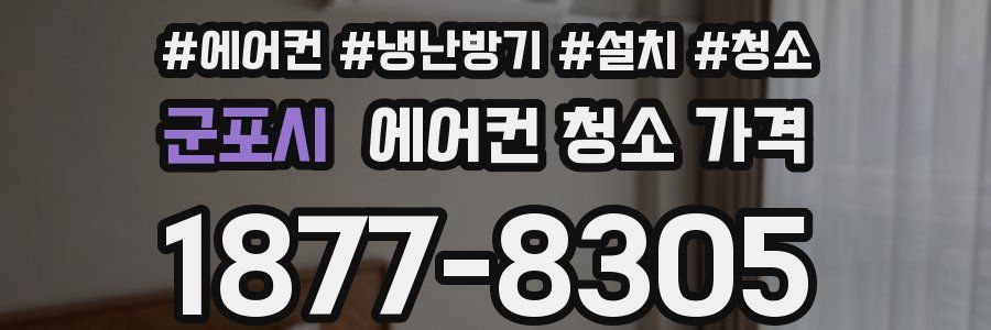 군포시 에어컨 청소 가격