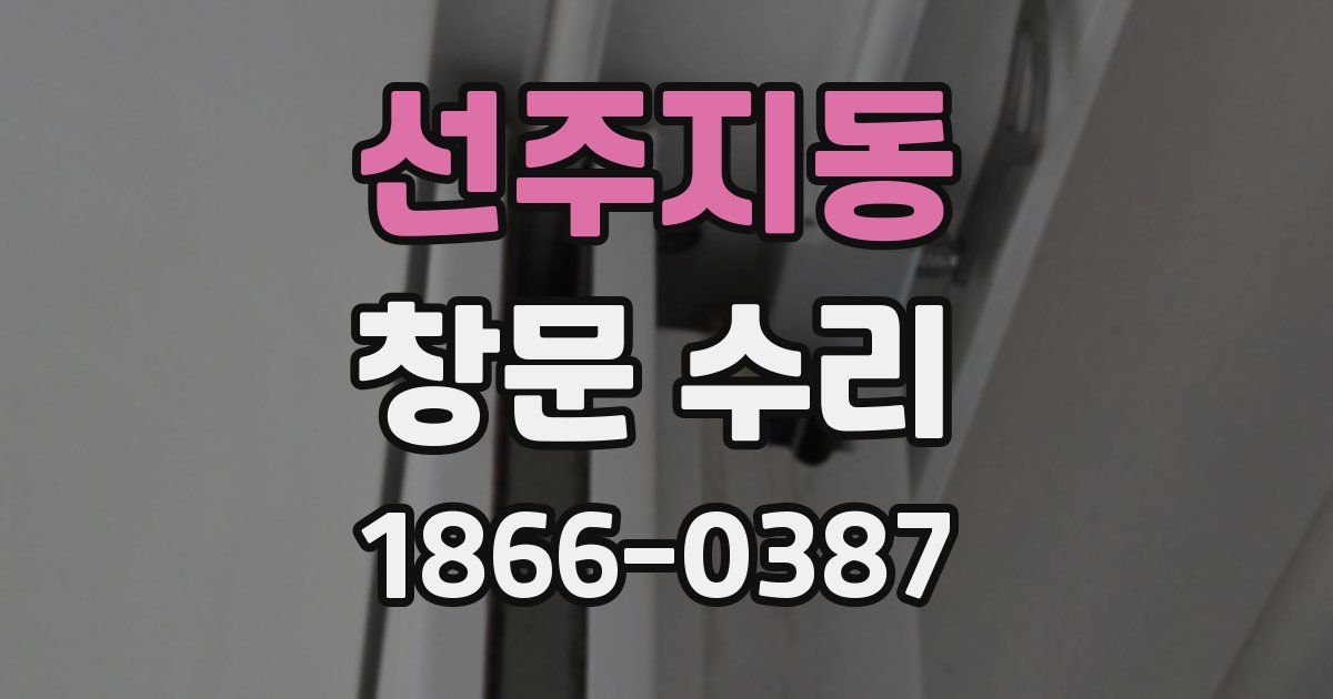 선주지동 창문 수리