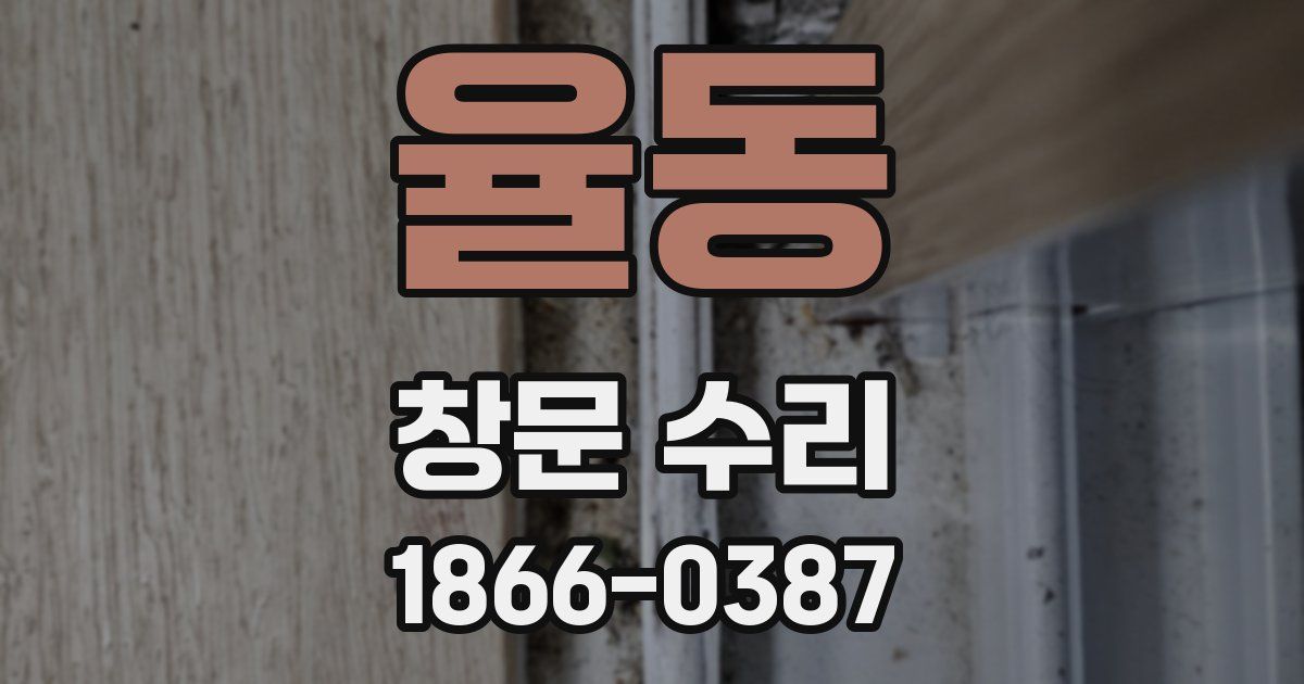 율동 창문 수리