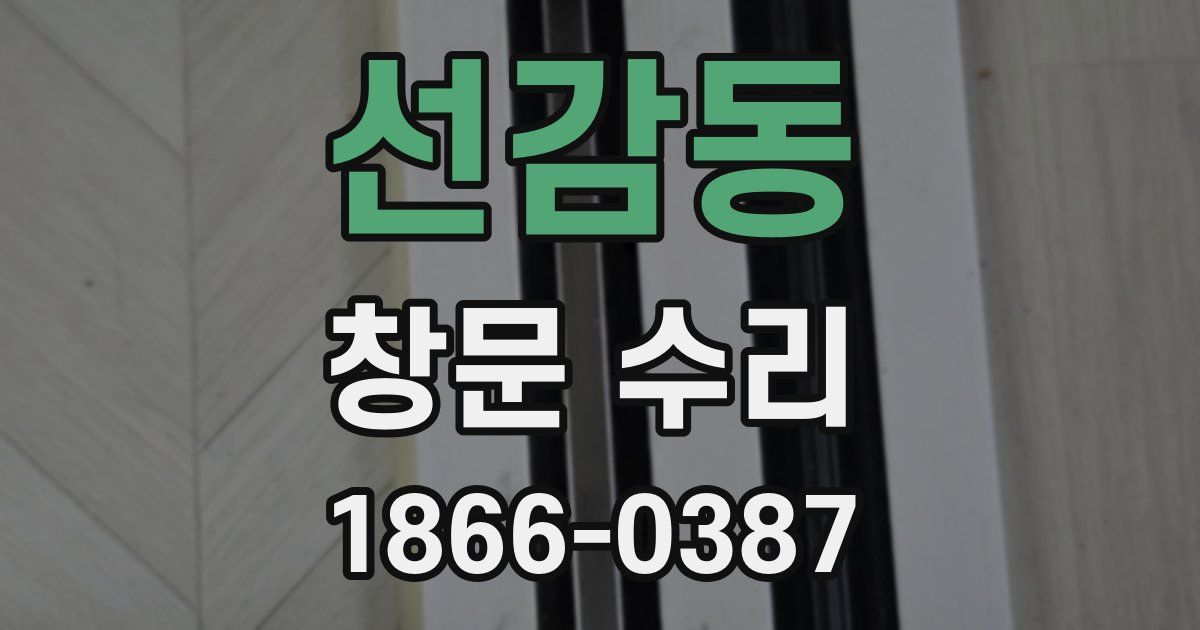 선감동 창문 수리