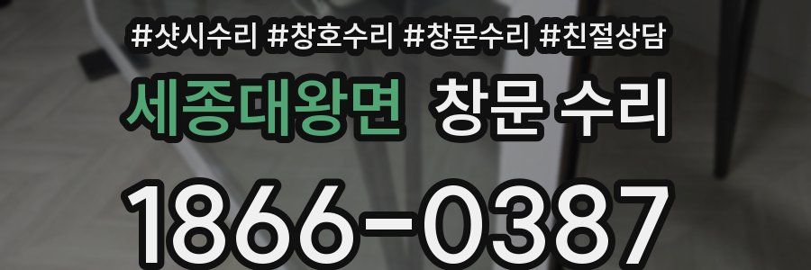 세종대왕면 창문 수리