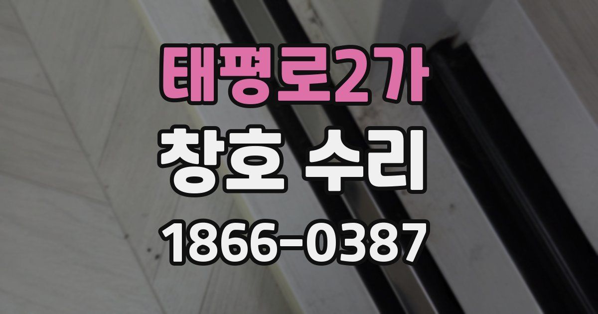 태평로2가 창호 수리