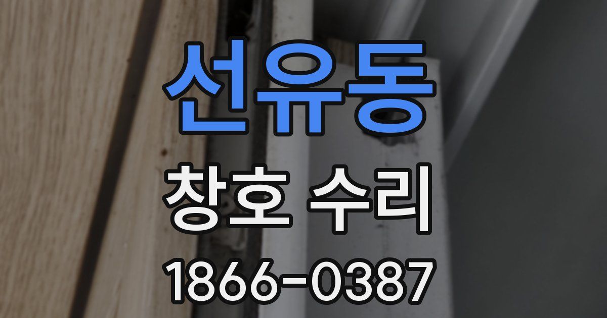 선유동 창호 수리