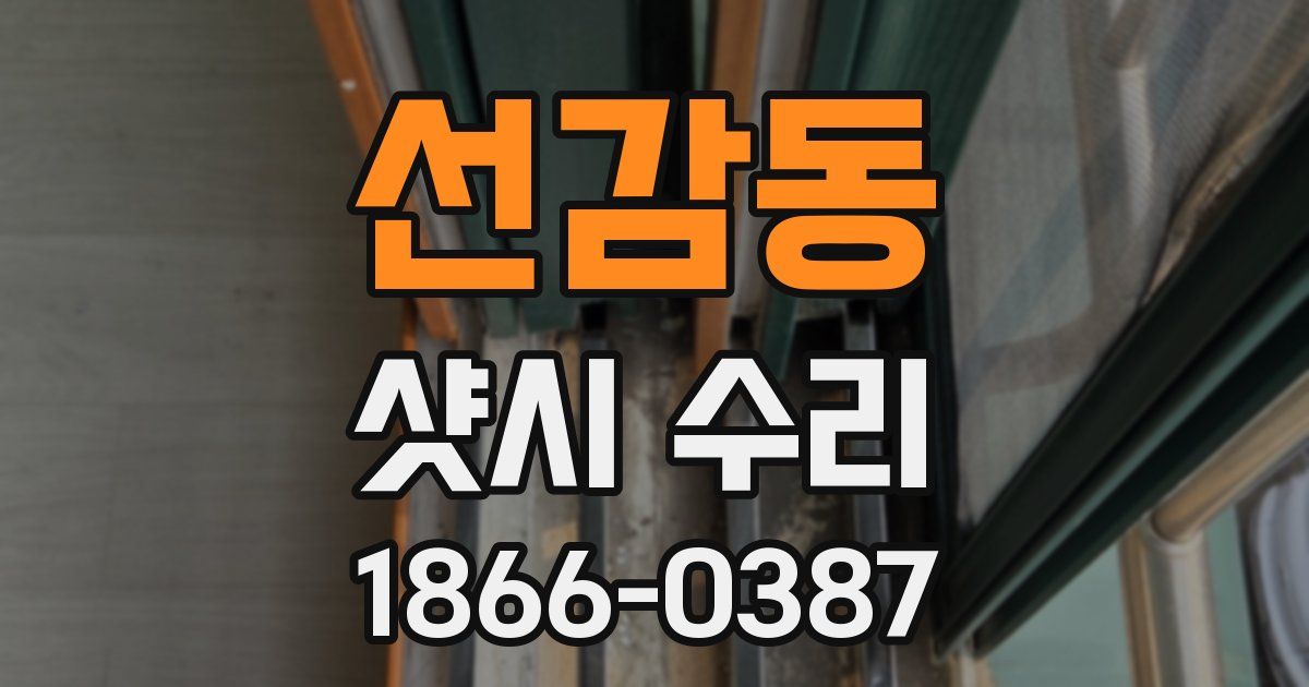 선감동 샷시 수리