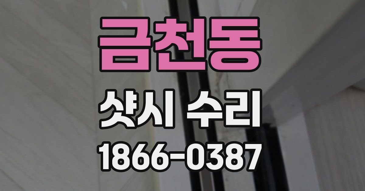 금천동 샷시 수리