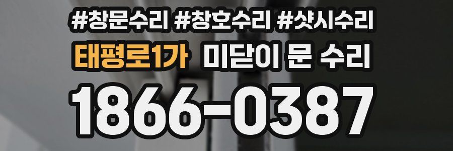 태평로1가 미닫이 문 수리