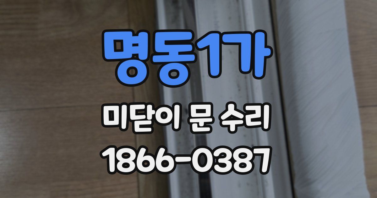 명동1가 미닫이 문 수리