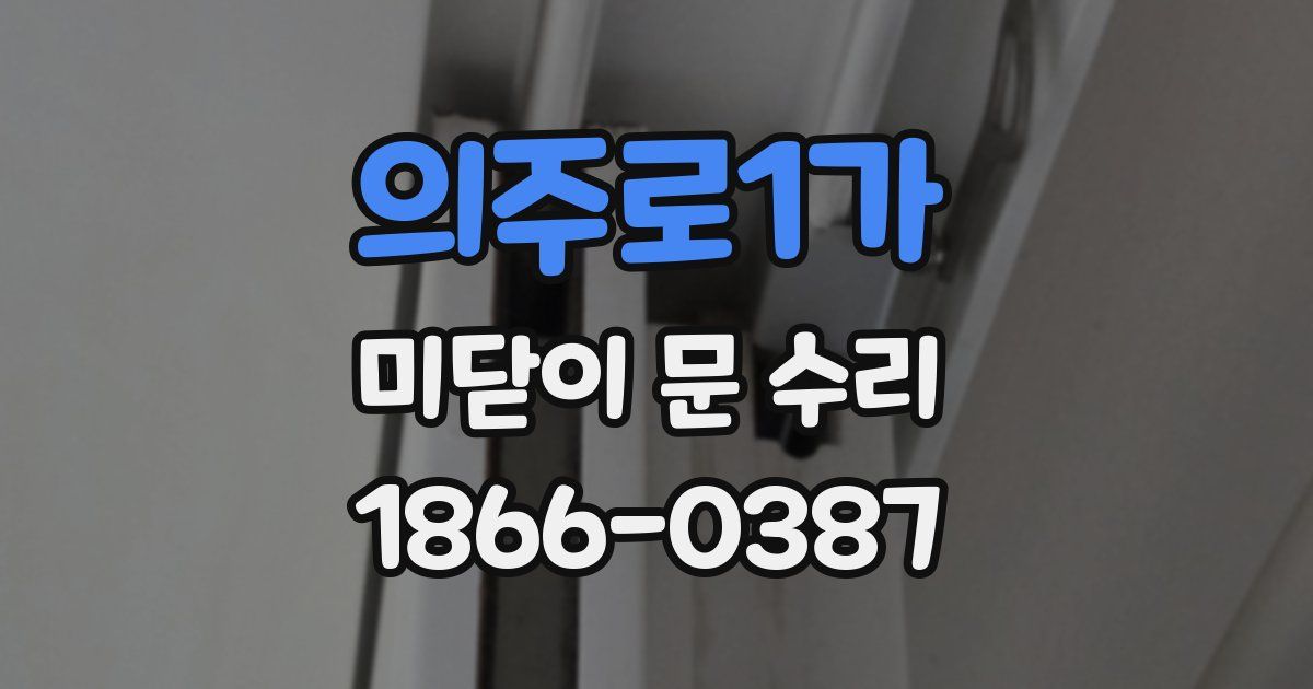 의주로1가 미닫이 문 수리