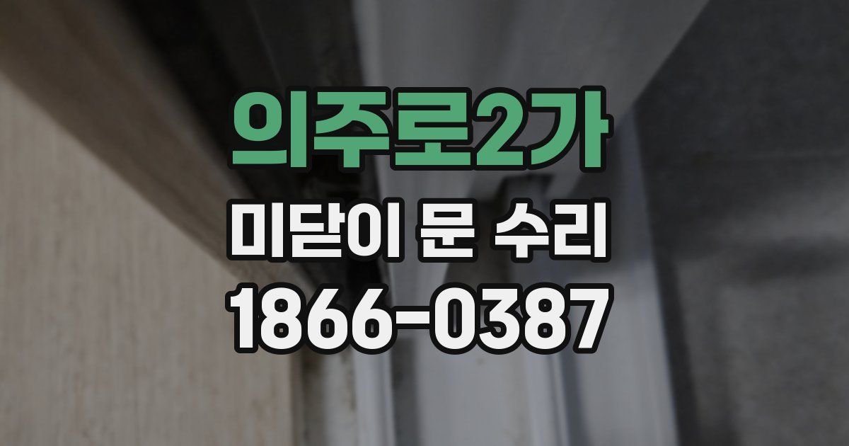 의주로2가 미닫이 문 수리