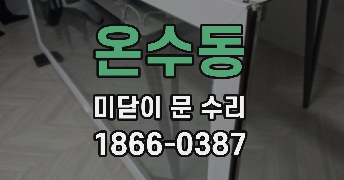 온수동 미닫이 문 수리