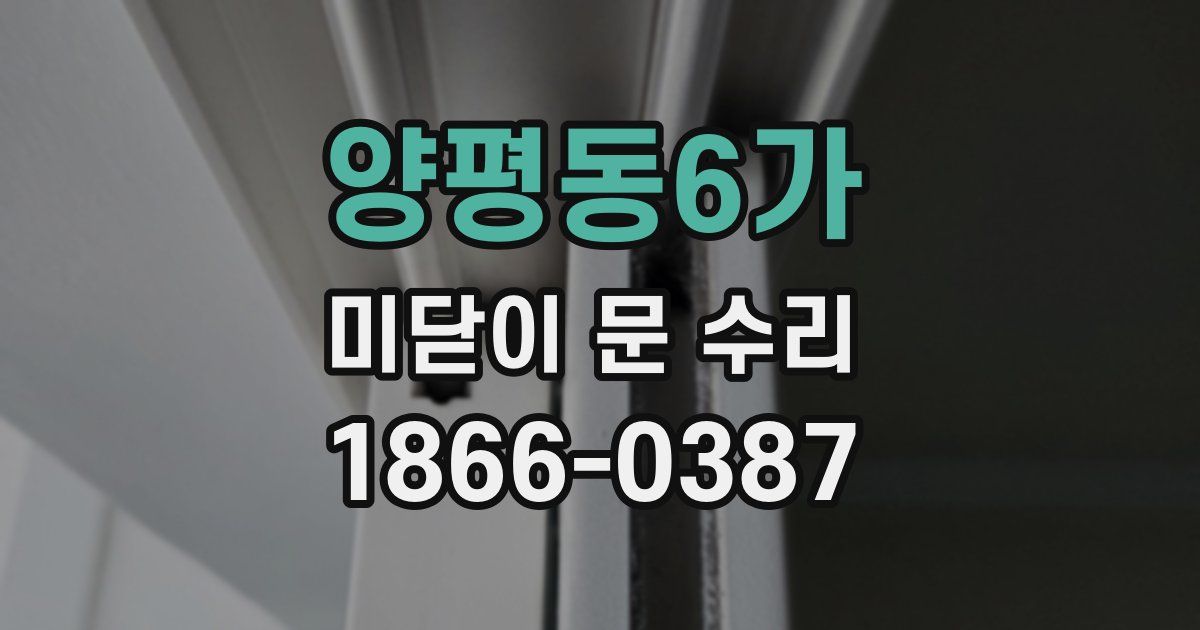 양평동6가 미닫이 문 수리