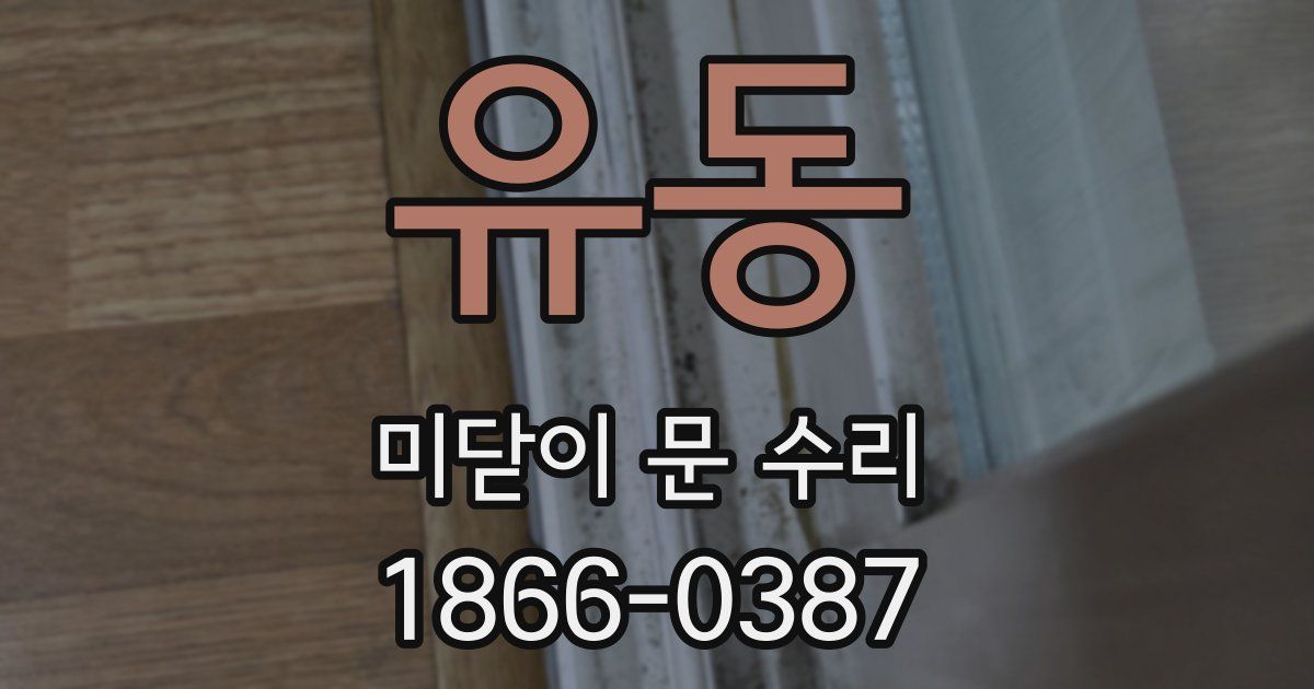 유동 미닫이 문 수리