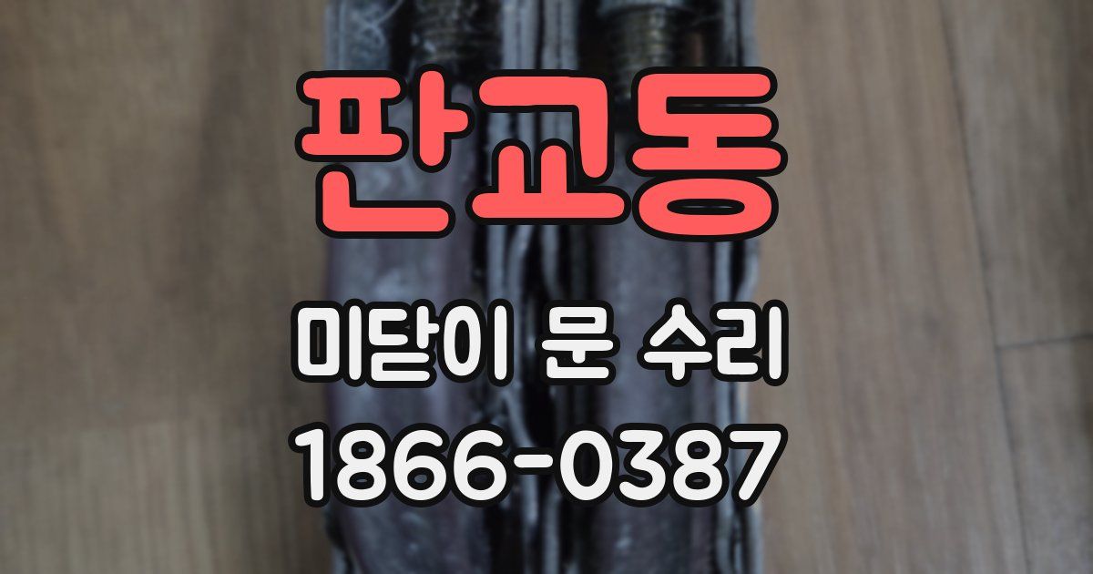 판교동 미닫이 문 수리
