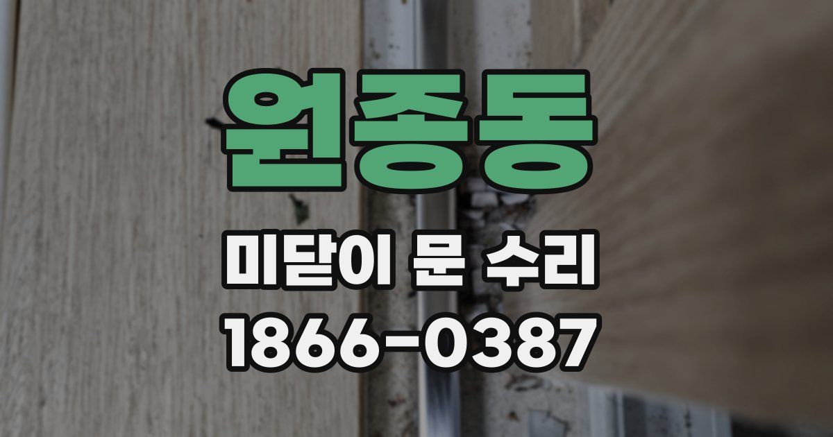 원종동 미닫이 문 수리