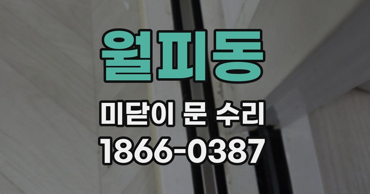 월피동 미닫이 문 수리