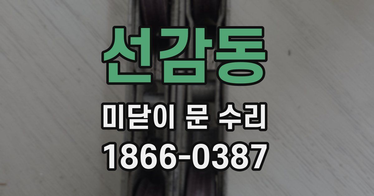 선감동 미닫이 문 수리