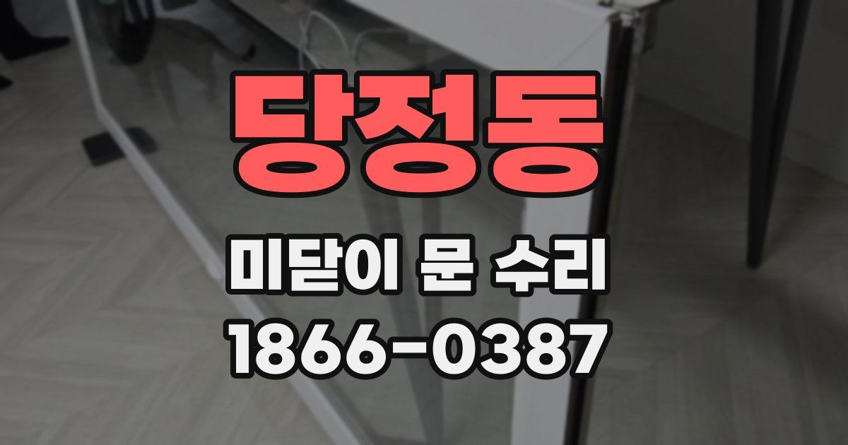 당정동 미닫이 문 수리