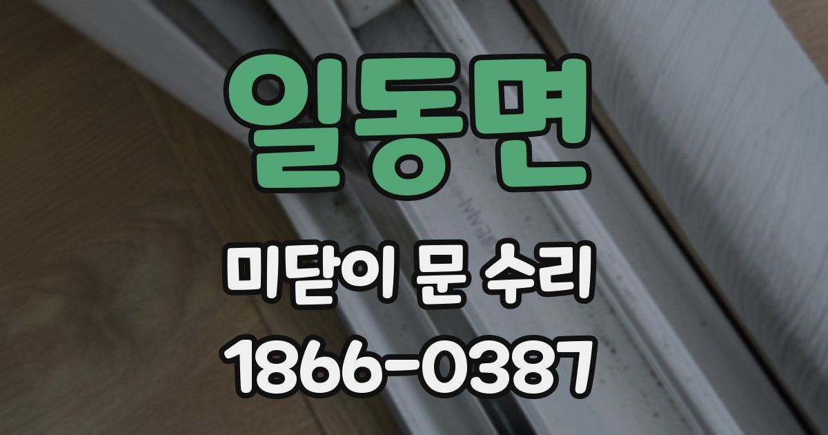 일동면 미닫이 문 수리