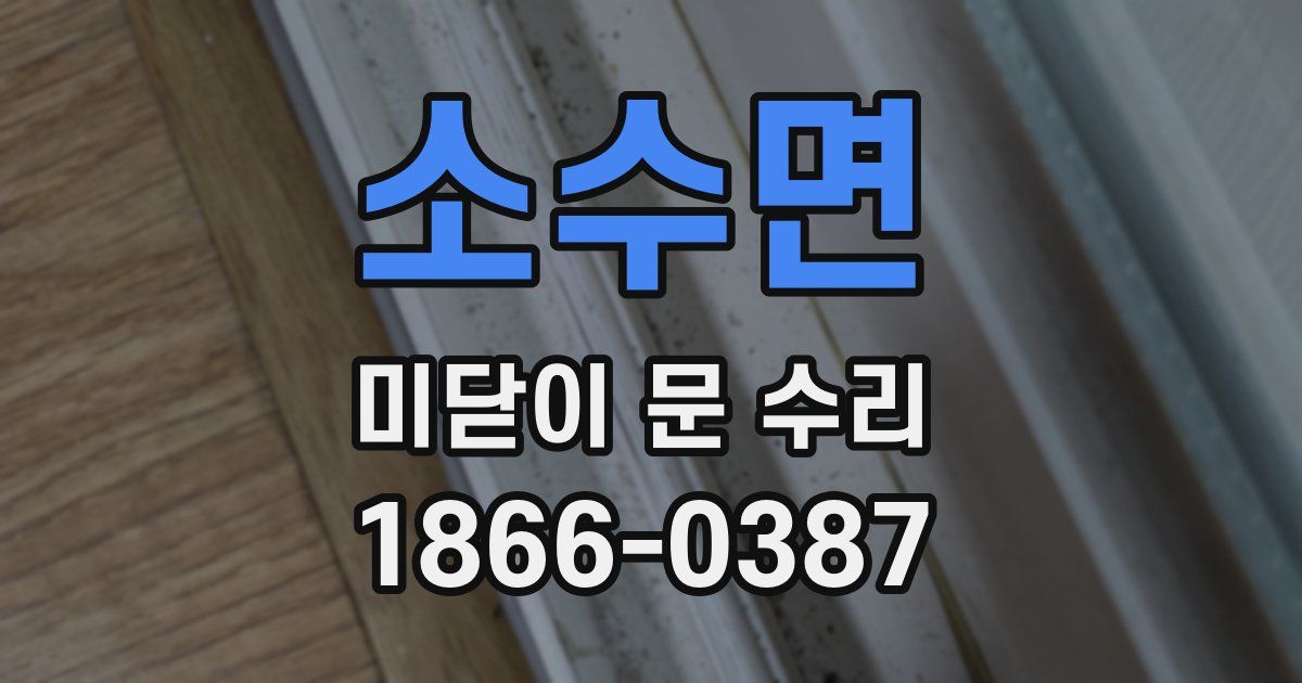 소수면 미닫이 문 수리