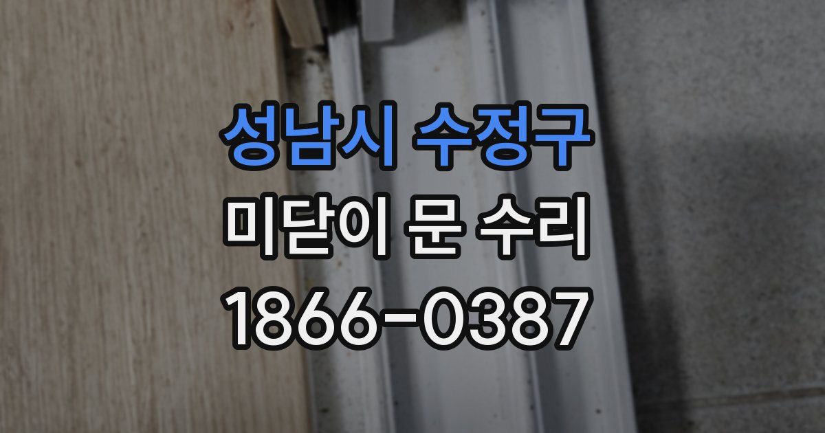 성남시 수정구 미닫이 문 수리