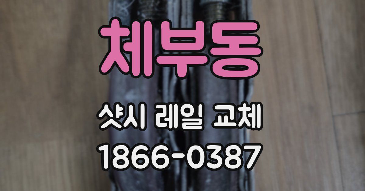 체부동 샷시 레일 교체