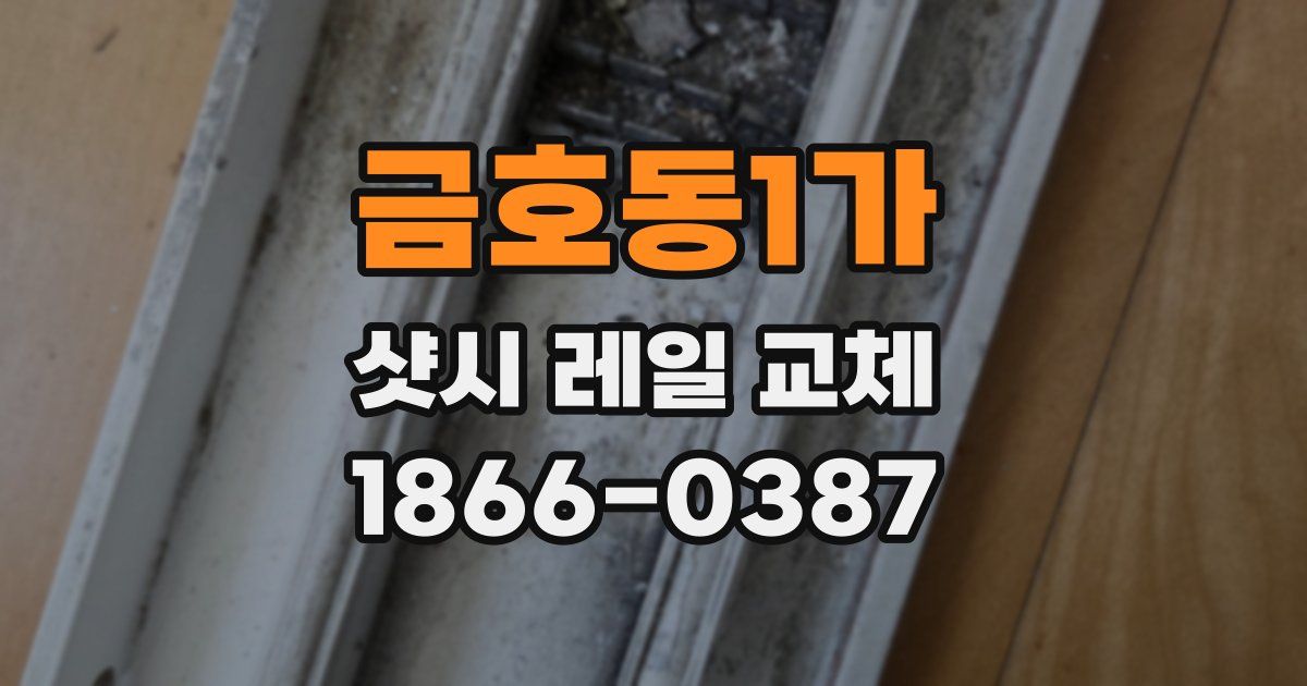 금호동1가 샷시 레일 교체