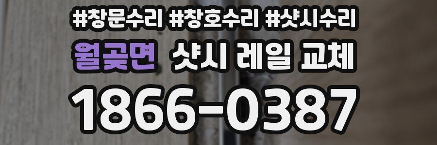 월곶면 샷시 레일 교체