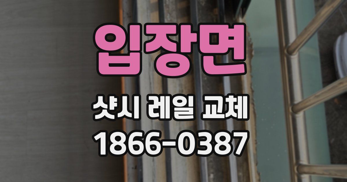 입장면 샷시 레일 교체