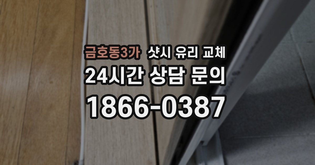 금호동3가 샷시 유리 교체