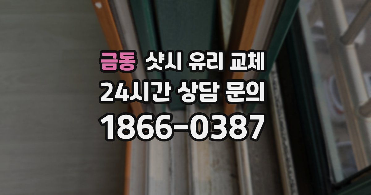 금동 샷시 유리 교체