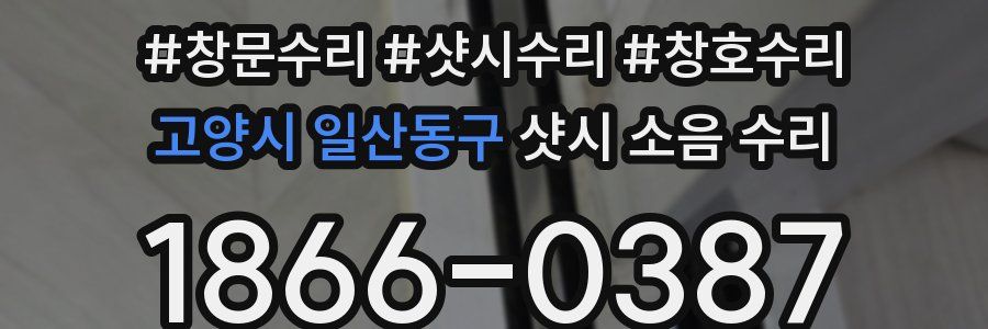 고양시 일산동구 샷시 소음 수리