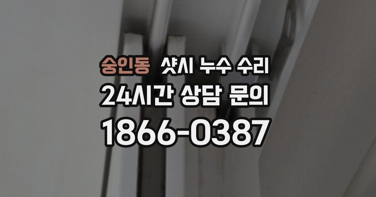 숭인동 샷시 누수 수리