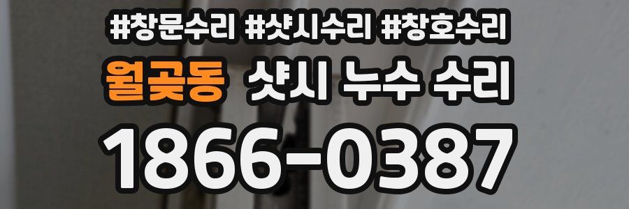 월곶동 샷시 누수 수리