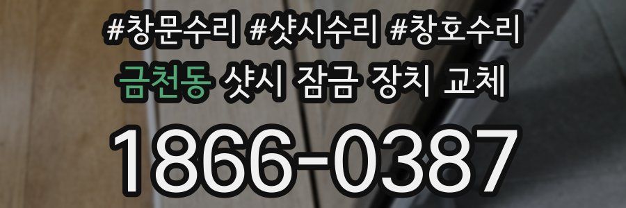 금천동 샷시 잠금 장치 교체
