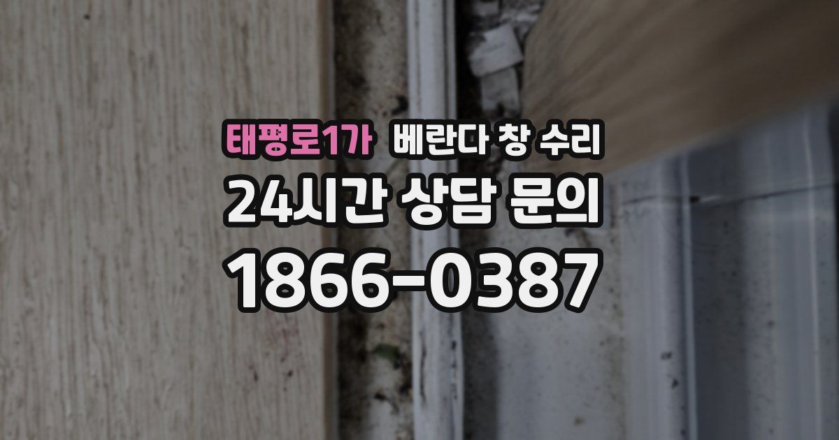 태평로1가 베란다 창 수리