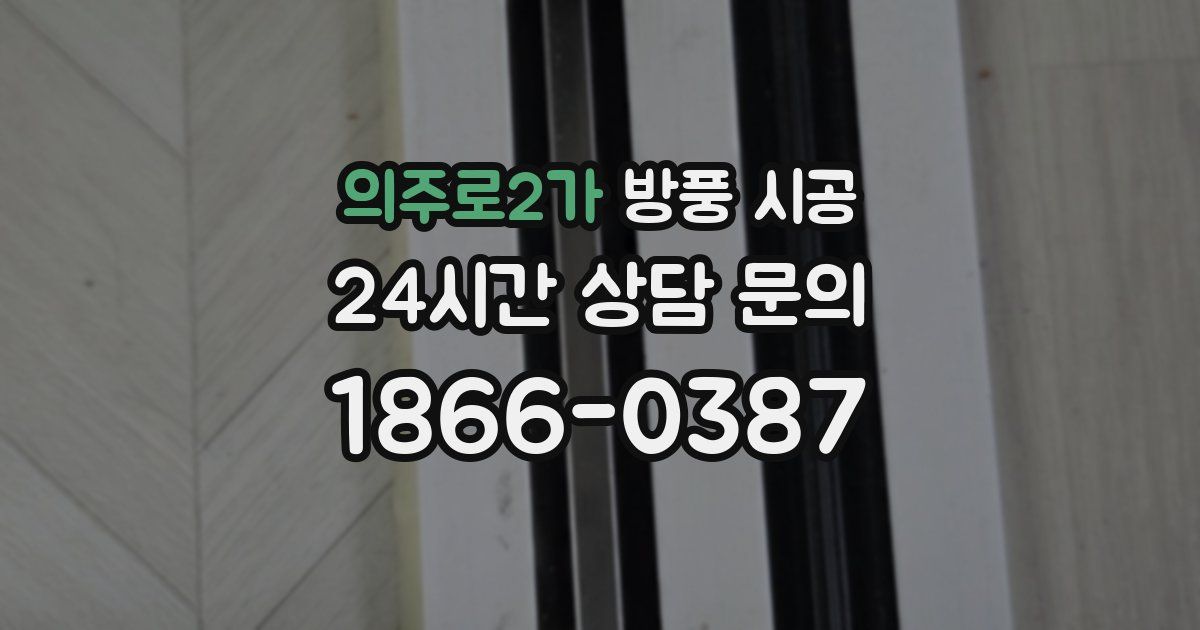 의주로2가 방풍 시공