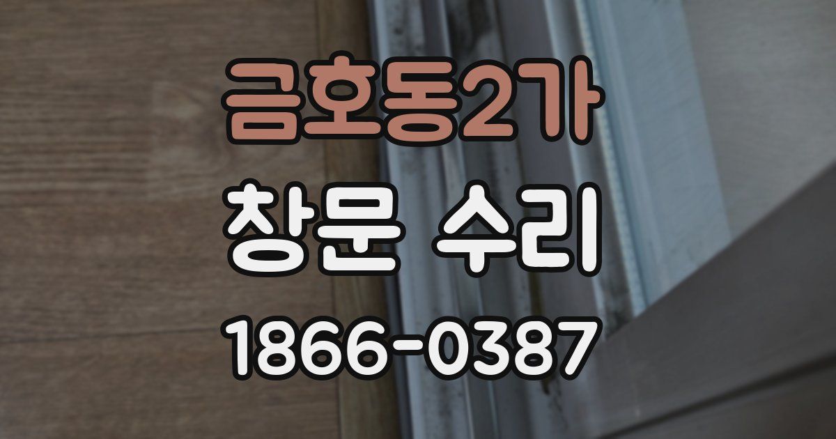 금호동2가 창문 수리