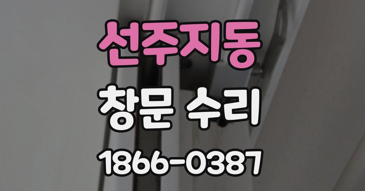 선주지동 창문 수리
