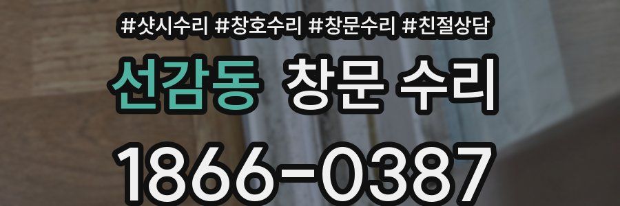 선감동 창문 수리
