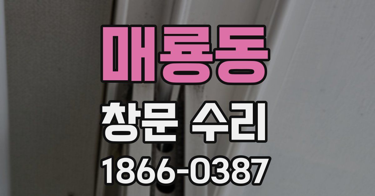 매룡동 창문 수리